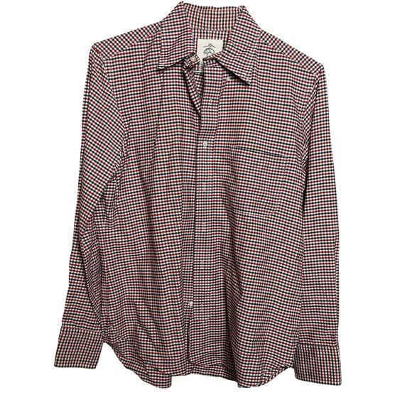 Brooks Brothers Black Fleece by Thom Browne Men red blue check button down Shirt - Picture 1 of 8